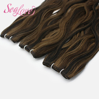 Extensions de cheveux à trame machine, 100% cheveux humains vierges Remy, double tirage, pointes épaisses, couleurs personnalisées OEM, prix usine