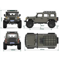 Camion RC tout-terrain Yikong YK4084 à l'échelle 1/8, 4x4, télécommande 6 canaux, châssis métallique prêt à l'emploi, amortisseurs CNC, carrosserie sous licence 212, LED