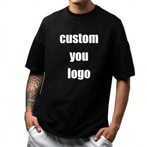 T-shirts pour hommes à col rond, coupe ample, 100% coton, décontractés, imprimés, vierges, vente en gros, personnalisables - Product Image 1