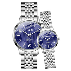 Envío Directo HALEI Nuevo Reloj Original de Cuarzo con Números Árabes, Puntero de Acero Inoxidable, Movimiento Japonés, Venta al por Mayor - Product Image 5