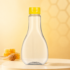 Botella <span class=keywords><strong>de</strong></span> Plástico Transparente con Tapa Abatible para <span class=keywords><strong>Miel</strong></span>, Grado Alimenticio, Dispensador <span class=keywords><strong>de</strong></span> Jarabe, Envase Vacío para Salsas, Aceite y Condimentos - Product Image 1