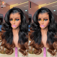 Perruques Lace Front en Cheveux Humains Naturels Sans Colle 13*4 Cheveux Brésiliens Bruts Ondulés Pré-Pluckés Perruques Frontales HD pour Femmes Noires