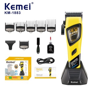 Cortadora de Pelo Inalámbrica KEMEI Km-1883, Eléctrica, 9000 RPM, Cuchilla de Alta Calidad, 2500 mAh, Base de Carga USB, Fábrica de Cortadoras de Pelo - Product Image 1