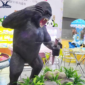 Statue animatronique grandeur nature de chimpanzé et de gorille pour centre commercial et aéroport, personnalisable - Product Image 5