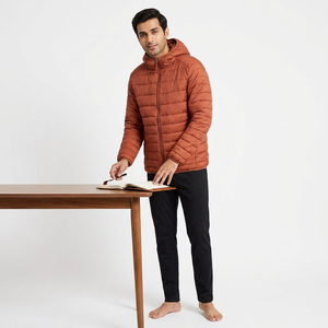 Customized Men's Casual Style <b>Waterproof</b> Puffer <b>Jacket</b> with Stand Collar OEM Service Featuring Front Logo for Street Wear - Product Image 1