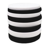 Bande élastique tricotée standard noire et blanche de sangle