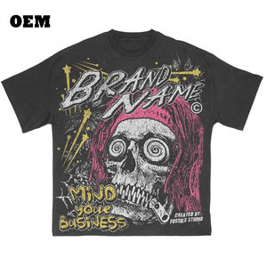 K3202 Custom Heavyweight <b>Photo</b> Print Silk Screen Printed Knitted Fabric 100% Cotton Men's T-<b>Shirts</b> 240 GSM Short Sleeve - Product Image 1