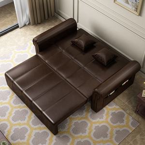 Dernier modèle de mobilier de chambre à coucher au prix de gros Canapé-lit escamotable moderne en similicuir confortable et personnalisé avec accoudoir pour la maison - Product Image 3