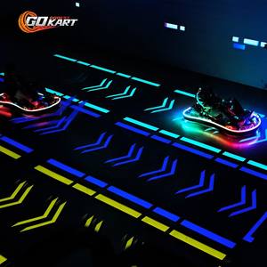 Gooest Go Kart VR Gaming Machine en acier inoxydable Projection au sol Jeu de <span class=keywords><strong>course</strong></span> Chariot Voitures tamponneuses Parc d'attractions - Product Image 5