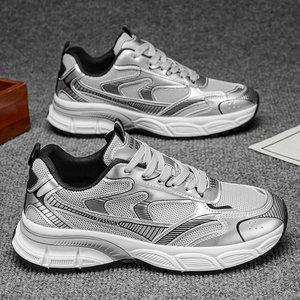 Chaussures <span class=keywords><strong>de</strong></span> course pour hommes M8020, nouvelles chaussures <span class=keywords><strong>de</strong></span> <span class=keywords><strong>sport</strong></span> décontractées en mesh respirant, chaussures polyvalentes à semelle épaisse, chaussures tendance, baskets augmentant la taille - Product Image 4