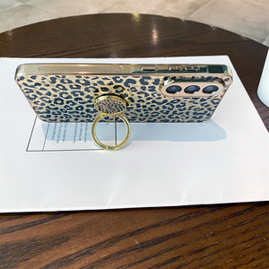 Funda Protectora de Lujo para Teléfono Móvil con Estampado de Leopardo y Baño de Oro, para Samsung Galaxy A57 A56 A55 A54, con Anillo de Agarre y Soporte - Product Image 5