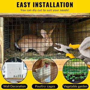 1/4 pouces X 3 pieds X 100 pieds Tissu de quincaillerie enduit de vinyle noir Revêtement en PVC Rouleau de clôture en fil soudé - Product Image 4