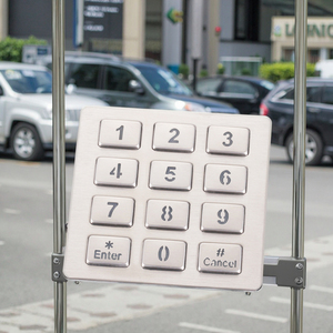 Tùy chỉnh 12 phím thép không gỉ 304 LED chiếu sáng backlit Bàn phím IP65 - Product Image 1