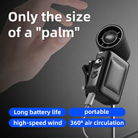 Ventilateur portable USB rechargeable MINI, ultra silencieux, avec affichage numérique, ventilateur personnel puissant, ventilateur à turbine à vent pour les voyages
