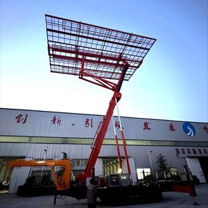 Plateforme de travail mobile sur chenilles professionnelle et robuste pour l'installation de plafonds inversés avec grue à flèche - Product Image 1