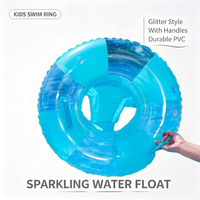 JW-CQ25 Bouée de natation gonflable scintillante pour enfants de 0 à 4 ans, en PVC imperméable, flotteur de piscine