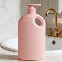 Bouteille de détergent à lessive en HDPE de 2 L avec poignée pour gel douche, savon liquide, emballage ménager