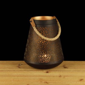 Lanterne décorative avec poignée en corde rustique pour la décoration intérieure, l'éclairage par bougies et la mise en scène festive des intérieurs, prix d'exportation - Product Image 2