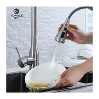 Robinet de cuisine en acier inoxydable avec douchette extractible pivotante à 360°, mélangeur et robinet pour évier – Vente en gros