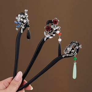 Clásicos Pasadores de Pelo Chinos para Mujer, con Perlas, Flores y Estrellas, Hechos a Mano, Accesorios de Joyería, Adornos para el Cabello - Product Image 4