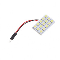 Lampe de lecture intérieure de voiture à LED super lumineuse 12V 5050 15SMD, lumière de plaque d'immatriculation blanche 6500K, accessoires automobiles