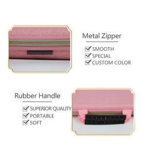 Pink Luxury Laptop Bag for Women 14 Inch <b>Leather</b> Laptop Hard Shell Waterproof Travel Business <b>Briefcases</b> - Product Image 5