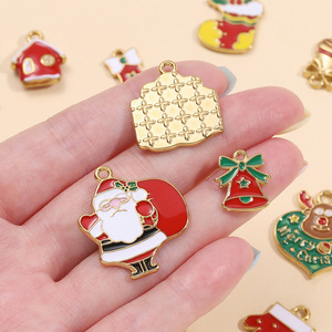 Breloques de Noël en acier inoxydable pour accessoires de bijoux DIY, ensemble de pendentifs décoratifs - Product Image 4