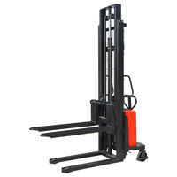 Chariot élévateur semi-électrique de 1,5 tonne, transpalette électrique semi-automatique manuel pour le déchargement de marchandises en usine alimentaire et de boissons