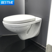 WC suspendu mural monobloc en céramique sans bride, design moderne et compact, pour salle de bain de luxe