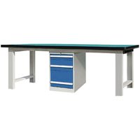 Banc de travail antistatique en acier industriel moderne, table de travail ESD, armoire à outils pour poste de travail en laboratoire, plateau en caoutchouc