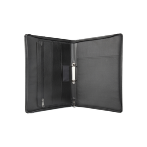 Biểu Tượng Tùy Chỉnh Người Đàn Ông Quà Tặng Kinh Doanh <span class=keywords><strong>A4</strong></span> Kích Thước Thư Mục Tập Tin Da Màu Đen Tài Liệu Organiser Túi Xách Tay Cặp Tài Liệu Danh Mục Đầu Tư Với Dây Kéo - Product Image 2