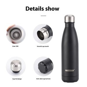 <b>500ml</b> Stainless Steel Sports <b>Water</b> <b>Bottle</b> Cola Shaped Vacuum Insulated Fitness Flask Thermal Lids Free Cap Plastic Lid Christmas - Product Image 4