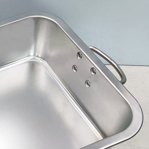 Kitchen Cookware Square Deep Stainless Steel Frying <strong>Pan</strong> With Handle, Chicken <strong>Roaster</strong> Trays for <strong>Turkey</strong> <strong>Roaster</strong> - Product Image 4