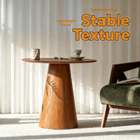 Table basse moderne en bois massif, table haute de bar, table d'appoint en olivier ancien, petite table de balcon 'Mushroom', mobilier de salon