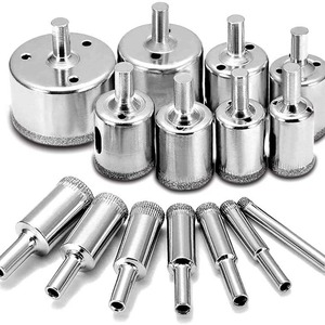 Nanrui Diamond Hole Saw Kit 10 Piece Set For Glass Tile Marble <b>Drilling</b> Bright Finish Hex Shank - Product Image 1