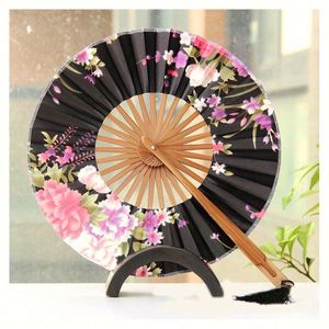 Vente en gros de ventilateurs pliants ronds en bambou de style japonais, artisanat en bambou - Product Image 6