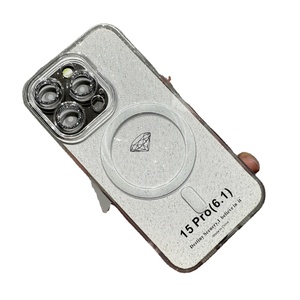 Funda de teléfono TPU con purpurina transparente magnética a <span class=keywords><strong>precio</strong></span> de fábrica con película de lente con purpurina de cristal para Apple <span class=keywords><strong>iPhone</strong></span> 15 Pro Max 14 13 12 <span class=keywords><strong>11</strong></span> - Product Image 1