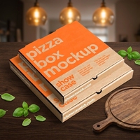Boîtes à pizza en carton ondulé imprimées sur mesure, boîte en papier kraft de qualité alimentaire pour la livraison de nourriture