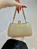Tas Clutch Berlian Berkilau untuk Wanita, Tas Malam Kristal Mewah, Tas Tangan Pengantin, Dompet Berkilau, Tas Berhiaskan Batu Kristal Multiwarna