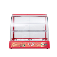 Vitrine chauffante pour aliments à prix d'usine en gros, présentoir chauffant pour aliments en verre incurvé