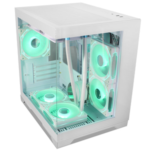 SNOWMAN CS004 <span class=keywords><strong>Mini</strong></span> <span class=keywords><strong>ITX</strong></span> BlackType MATX SPCC0.8MM 120 ° Vista completa RGB Ventilador Panorama increíble con ventilador de enfriamiento rápido Estuche de juego popular - Product Image 5