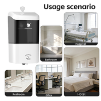 Distributeur automatique de savon sans contact 600 ml en ABS à fixation murale pour salle de bain, distributeur de désinfectant pour les mains à capteur