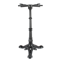 Pieds de table en métal noir Cadre de support de base croisée Base de table tulipe de café