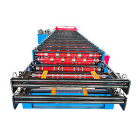 Machine de formage à rouleaux à double couche et double étage ZhongChao pour tôles de toiture, entraînement motorisé, largeur d'alimentation 1200 mm, niveau de sécurité élevé