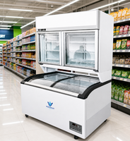 Vitrine Réfrigérée Commerciale Verticale Grande Capacité Sans Givre pour Supermarché