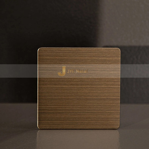 Plaque décorative avancée pour hôtel J388 Plaque en acier inoxydable 304 Revêtement PVD Décoration en acier inoxydable Feuille brossée - Product Image 5