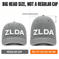 XXL Gewassen Denim Dad Hat voor Grote Hoofden Unisex Retro Zachte Krul Baseball Pet met Gouden Koperen Verstelbare Gesp