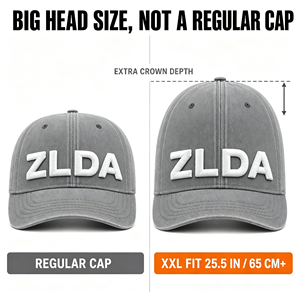 Casquette de baseball unisexe <span class=keywords><strong>XXL</strong></span> en jean délavé pour grandes têtes, style rétro, calotte souple, avec boucle réglable en cuivre doré - Product Image 3