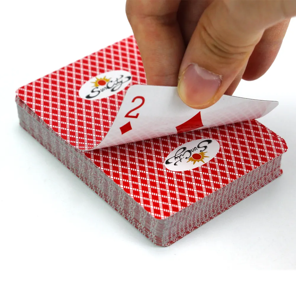 Standaard Casino Speelkaarten Papieren Vellen Poker Kaartspel Afdrukken Met Aangepaste Logo