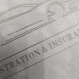 Portefeuille avec porte-cartes en cuir PU pour immatriculation de voiture et assurance, organisateur de documents et de permis d'identité personnalisé - Product Image 3